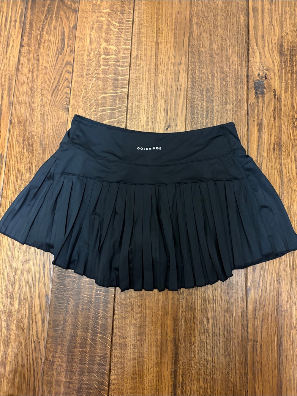 Goldhinge Black Pleated Tennis Skirt